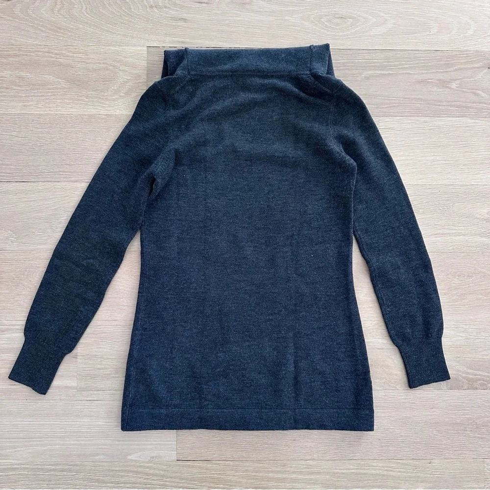 FRENCH CONNECTION - CHARCOAL KNIT TUNIC - SIZE SMALL - Picture 2 of 7